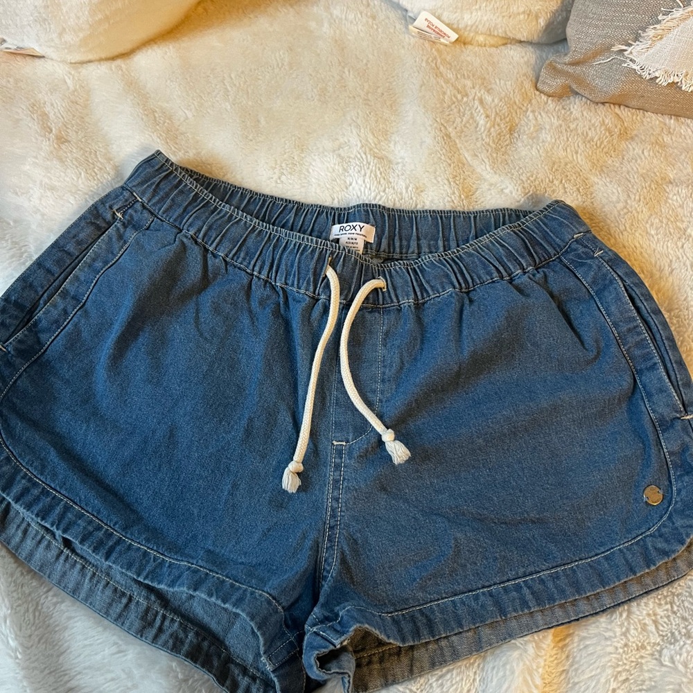 Roxy Blue Athletic Shorts Elastic Waist